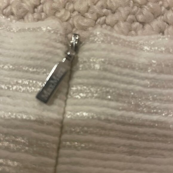 Classic MaxMara gold and cream midi darted sleeveless dress with split size 2 - Picture 7 of 16